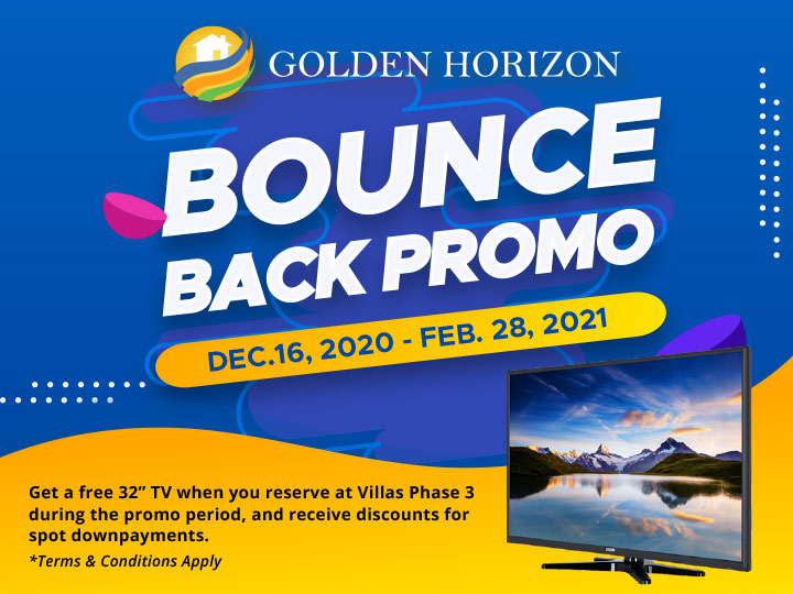 Villas Phase 3 at Golden Horizon Bounce Back Promo