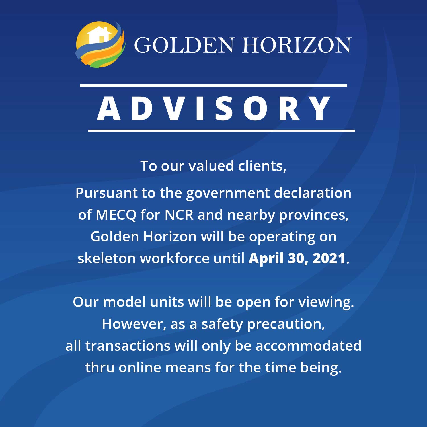 Golden Horizon Advisory - April 12, 2021